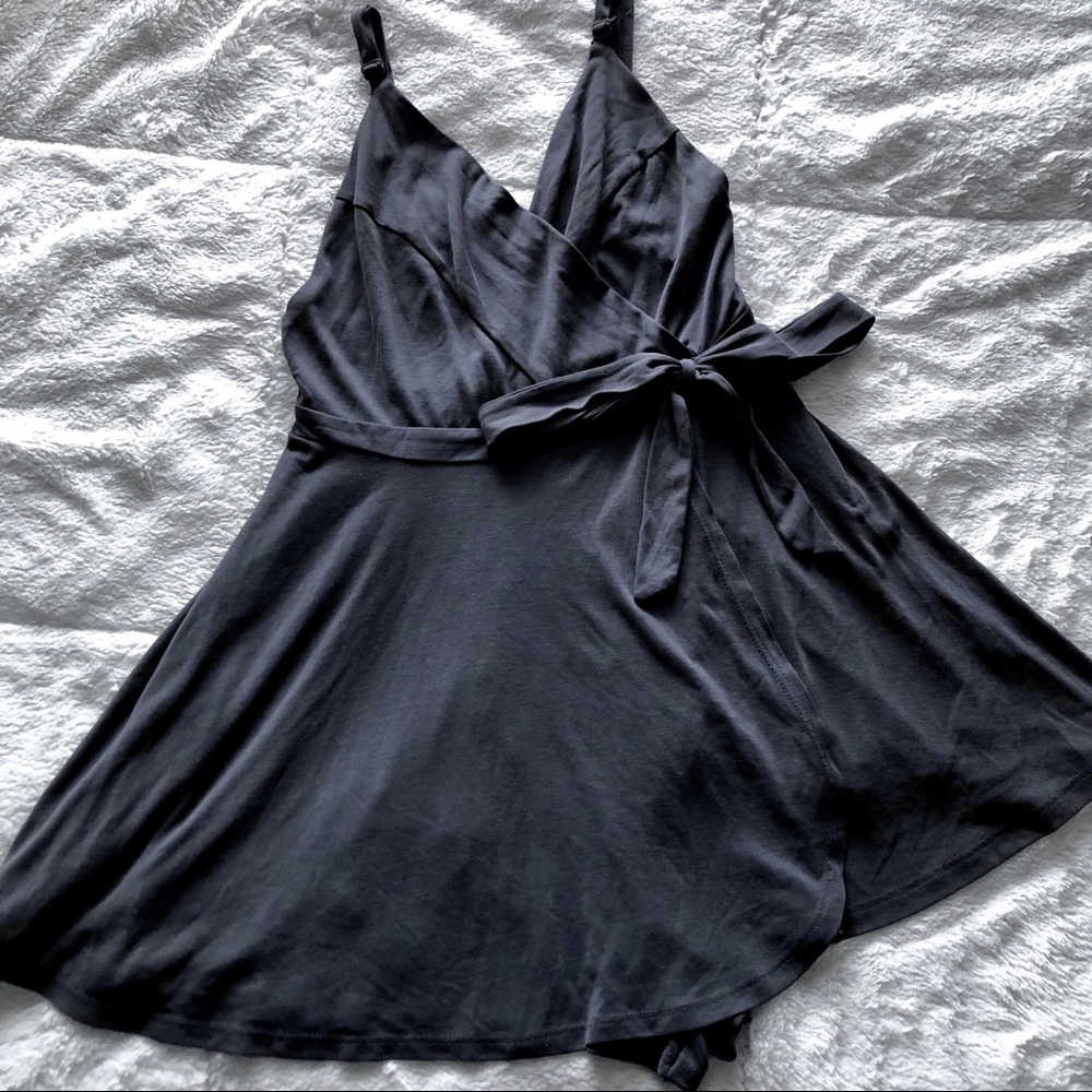 UO Wrap Front Skorted Romper